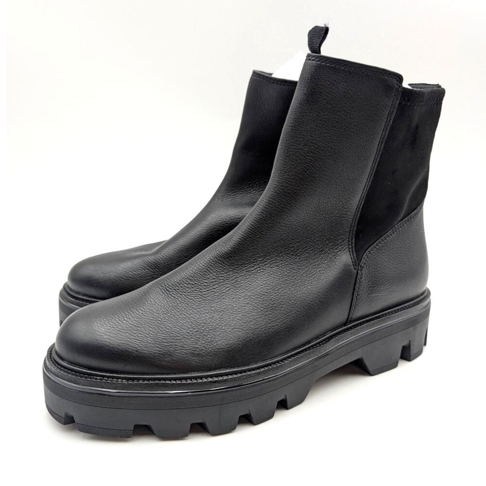 Rag & Bone Quinn Lug Sole Chelsea Ankle Boots Women's Black Size US10.5 EU41